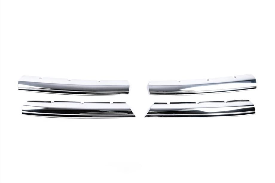 Volkswagen Amarok 2010-2022 Couvre-calandre chromés 2010-2016 (bandes larges, 4 pcs, inox) Photo 2
