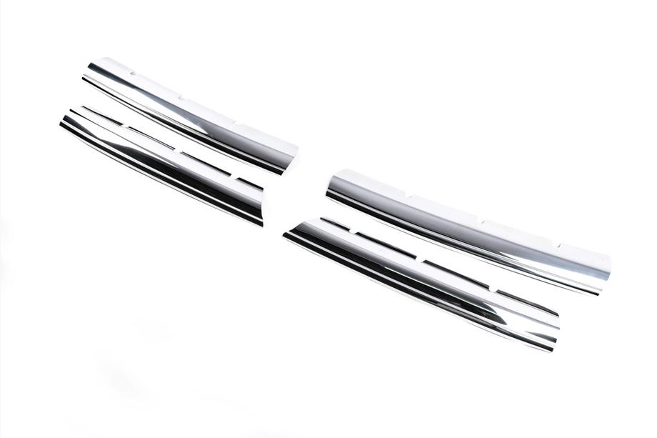 Volkswagen Amarok 2010-2022 Couvre-calandre chromés 2010-2016 (bandes larges, 4 pcs, inox) Photo 3