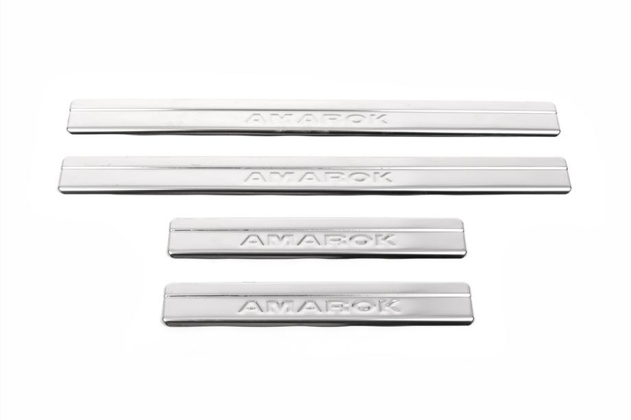 Volkswagen Amarok 2010-2022 Seuils de porte OmsaLine (4 pcs, inox) Photo 2