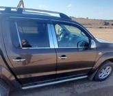 Volkswagen Amarok 2010-2022 Encadrement de vitres inox (4 bandes) Carmos - Acier Inoxydable Turc photo 3