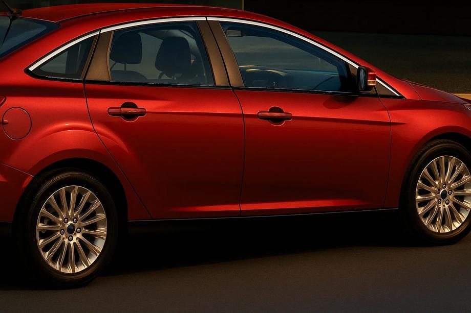 Ford Focus III 2011-2017 Encadrement supérieur de vitres inox (8 pcs) Berline, OmsaLine - Acier Inoxydable Italien Photo 1