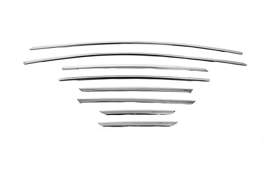 Ford Focus III 2011-2017 Encadrement supérieur de vitres inox (8 pcs) Berline, OmsaLine - Acier Inoxydable Italien Photo 2