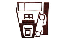 BMW Série 3 E30 1982–1994 Caches de Tableau de Bord Bois Foncé photo 2