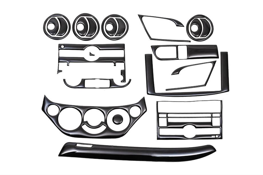 Chevrolet Aveo T250 2005-2011 Couvre tableau de bord (Grand ensemble) Carbone Photo 3
