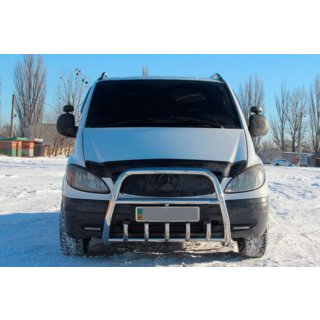 Pare-buffle XL-WT025 (Inox) Mercedes Vito W639 2004-2014 photo 3