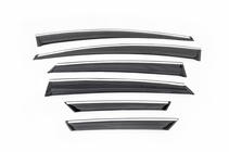 Ford Focus III 2011-2017 Déflecteurs de vitres chromés (6 pcs, Sunflex) Break photo 3