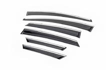 Ford Focus III 2011-2017 Déflecteurs de vitres chromés (6 pcs, Sunflex) Break photo 4