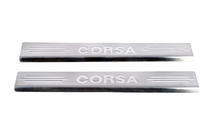 Opel Corsa C 2000-2006 Seuils de porte Carmos V2 (2 pcs, inox) photo 2