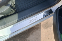 Peugeot 207 2006–2014 Seuils de porte Carmos (4 pcs, inox) photo 1