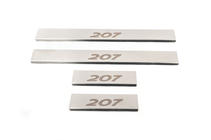 Peugeot 207 2006–2014 Seuils de porte Carmos (4 pcs, inox) photo 3
