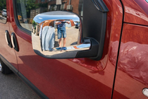 Peugeot Bipper 2008-2017 Coques de rétroviseurs complètes (2 pcs, inox) photo 1