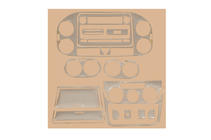 Volkswagen Golf Plus 2004-2014 Caches de Tableau de Bord Carbone photo 4