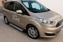 Ford Courier 2014-2023 Marchepieds Latéraux Maya V2 (2 pcs, Aluminium) photo 1