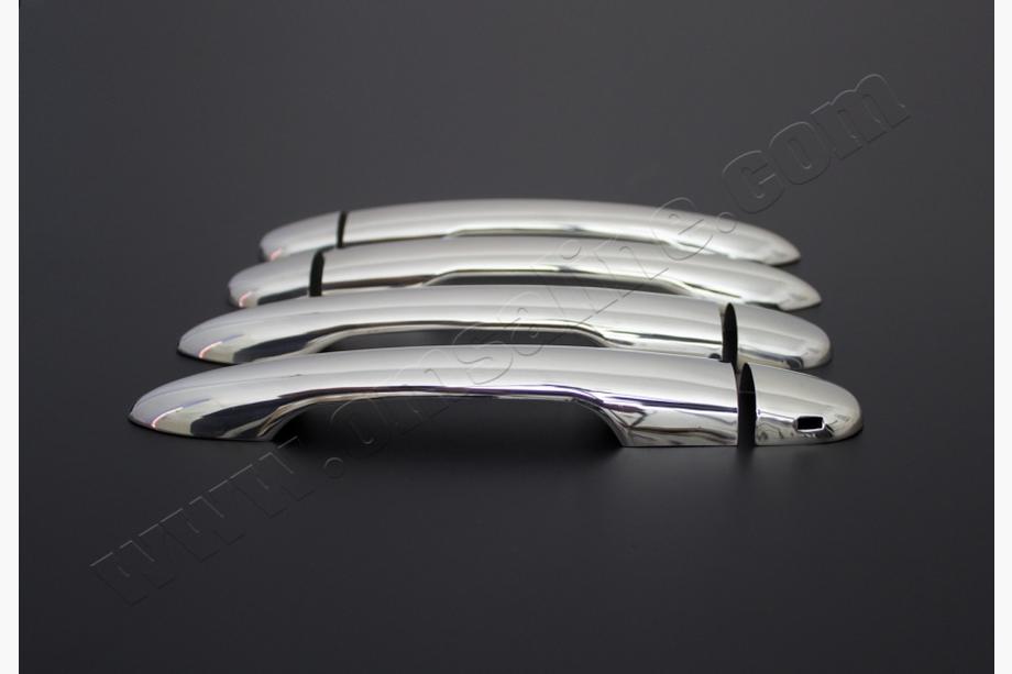 Renault Megane II 2004-2009 Couvre-poignées de Porte Chromés (4 pcs, Acier Inoxydable) Carmos - Acier Inoxydable Turc Photo 5
