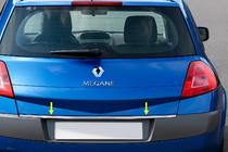 Renault Megane II 2004-2009 Baguette de coffre inox SD, OmsaLine - Acier Inoxydable Italien photo 1