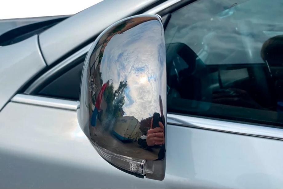 Skoda Octavia II A5 2010-2013 Couvre-Rétroviseurs (2 pcs, Acier Inoxydable) OmsaLine - Inox Italien Photo 5