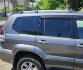 Toyota Land Cruiser Prado 120 2002-2009 Barres de toit Chrome turques Pieds en plastique photo 1