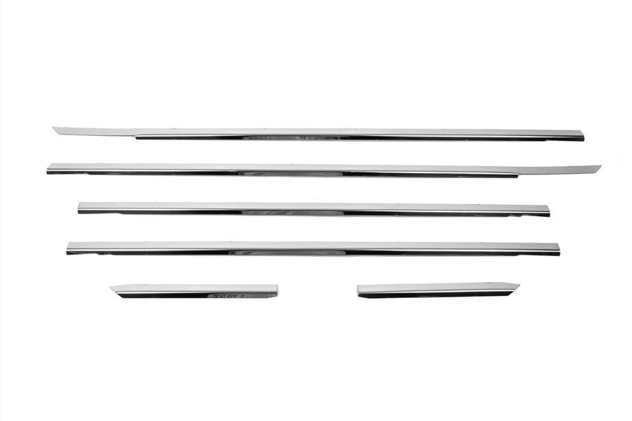 Volkswagen Passat B5 1997-2005 Encadrement extérieur de vitres inox (4 pcs) OmsaLine - Inox Italien Photo 2