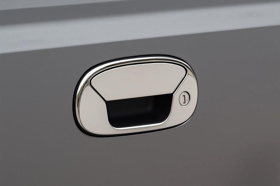 Fiat Doblo I 2005-2010 Cache Poignée de Coffre Acier Inoxydable OmsaLine - Inox Italien Image