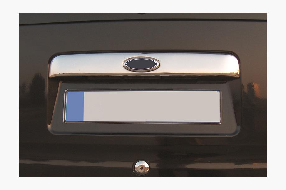 Ford Connect 2006–2009 Baguette chromée au-dessus de la plaque d'immatriculation (montage sur l'originale, avec emplacement pour logo, inox) OmsaLine - Inox Italien Image