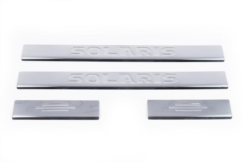 Hyundai Accent 2011-2017 Seuils de porte Carmos Solaris V4 (4 pcs, inox) Photo 2