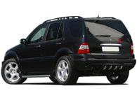 Mercedes ML W163 1997-2005 Baguette chromée au-dessus de la plaque d'immatriculation (inox) photo 2