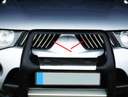 Mitsubishi L200 2006-2015 Couvre-Calandre Chromés (14 pcs, Acier Inoxydable) photo 2