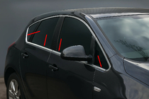 Opel Astra J 2009-2015 Encadrement inférieur de vitres chromé (Hatchback, 8 pcs, inox) photo 1