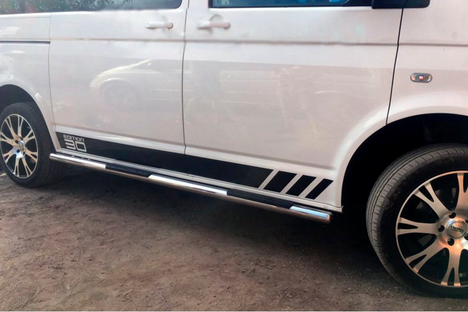 Volkswagen T5 Caravelle 2004-2010 Barres Latérales (2 pcs, Inox) 70mm, Empattement Court Photo 8
