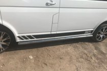 Volkswagen T5 Multivan 2003–2010 Barres Latérales (2 pcs, Inox) 70mm, Empattement Long photo 4