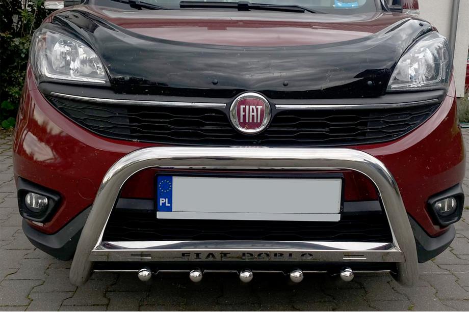 Fiat Doblo II 2010-2022 Pare-buffle WT004 (Inox) Photo 2
