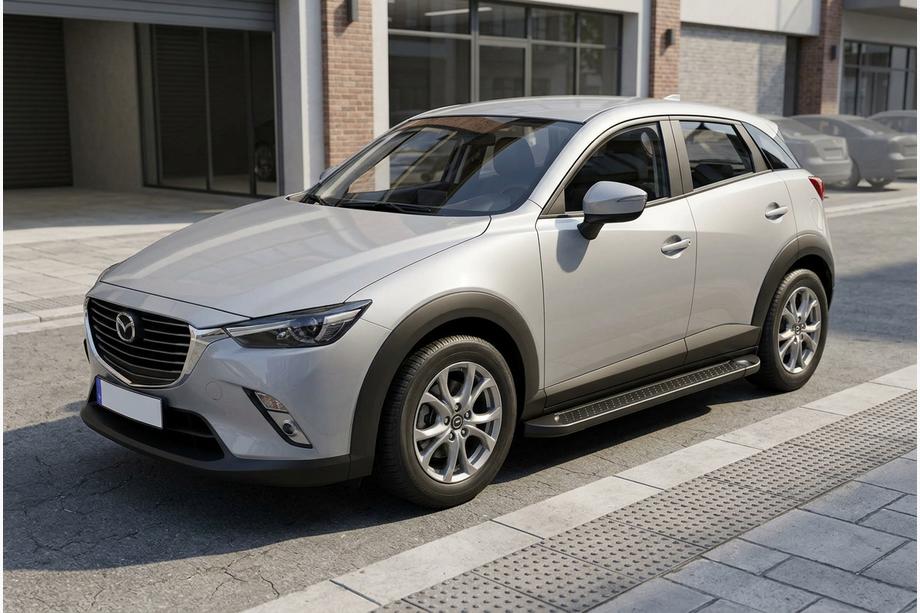 Mazda CX-3 2015- Marchepieds Latéraux Allmond Black (2 pcs, Aluminium) Image