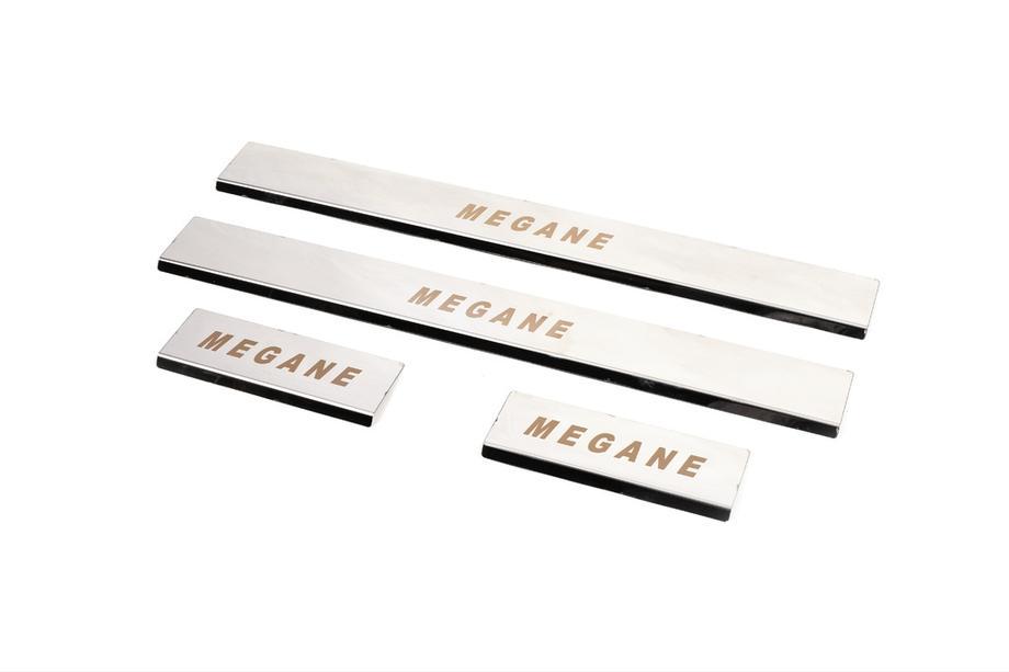 Renault Megane III 2009-2016 Seuils de porte Carmos (4 pcs, inox) Photo 2