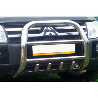 Pare-buffle QT011 (Inox) Mitsubishi Pajero Wagon IV 2006-2021 photo 3