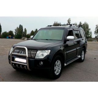Pare-buffle QT011 (Inox) Mitsubishi Pajero Wagon IV 2006-2021 photo 1