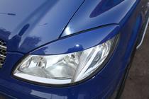 Mercedes Vito W639 2004-2014 Cils de phares droits (2004-2010, 2 pcs, plastique) Noir Mat photo 5