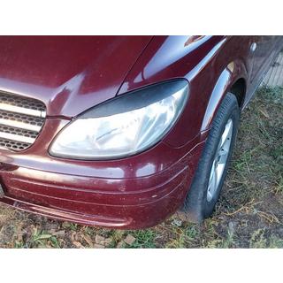 Cils de phares droits (2004-2010, 2 pcs, plastique) Mercedes Vito W639 2004-2014 photo 2