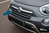 Fiat 500X 2014-2024 Protection de pare-chocs avant en acier inoxydable photo 1