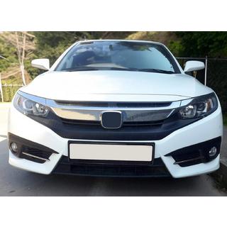 Couvercles de phares antibrouillard OmsaLine (2 pcs, inox) Honda Civic Sedan X 2016-2021 photo 3