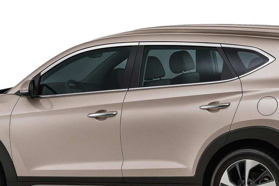 Hyundai Tucson TL 2016-2021 Encadrement supérieur de vitres inox (10 pcs) Image