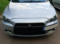 Mitsubishi Lancer X 2008- Support de plaque d'immatriculation (plastique) Noir Mat photo 4