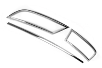 Skoda Superb 2015-2024 Protection d'extrémité de pare-chocs arrière OmsaLine (3 pcs, inox) photo 3