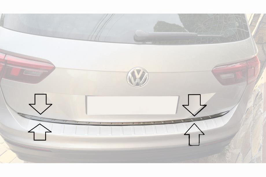 Volkswagen Tiguan 2016-2023 Baguette de coffre inox OmsaLine - Inox Italien Photo 4