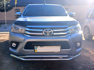 Toyota Hilux 2015- Barre avant double Vegas (2015-2020, inox) d70/42 mm photo 3