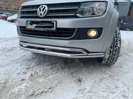 Volkswagen Amarok 2010-2022 Pare-buffle Avant Double Vegas 2010-2016 Inox d70/42 mm photo 5
