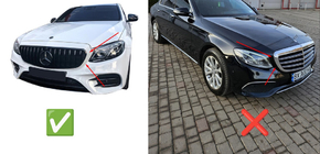 Mercedes E-class W213 2016-2023 Calandre Avant Diamond Black (pour Avantgarde/AMG-Line/E43 AMG/E53 AMG 2016-2020) photo 5