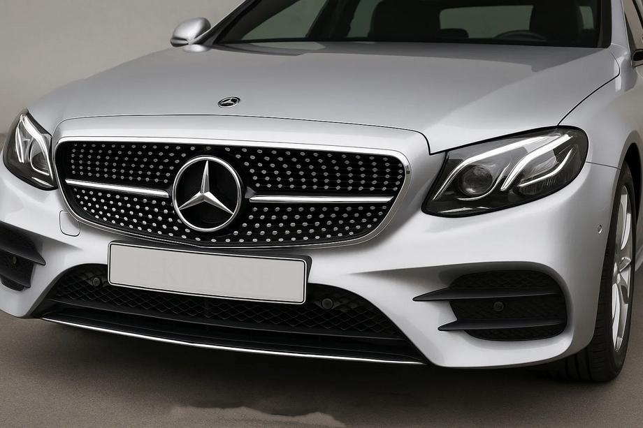 Mercedes E-class W213 2016-2023 Calandre Avant Diamond Black (pour Avantgarde/AMG-Line/E43 AMG/E53 AMG 2016-2020) Image