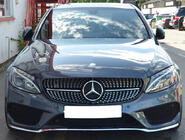 Mercedes C-class W205 2014-2021 Calandre Avant Diamond Silver (pour Avantgarde/AMG-Line/C43 AMG) 2014-2018, sans caméra photo 20