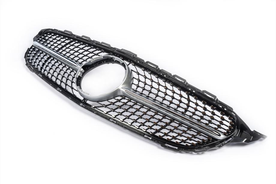Mercedes C-class W205 2014-2021 Calandre Avant Diamond Silver (pour Avantgarde/AMG-Line/C43 AMG) 2018+, sans caméra Photo 9