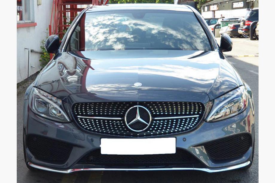 Mercedes C-class W205 2014-2021 Calandre Avant Diamond Silver (pour Avantgarde/AMG-Line/C43 AMG) 2018+, sans caméra Photo 20